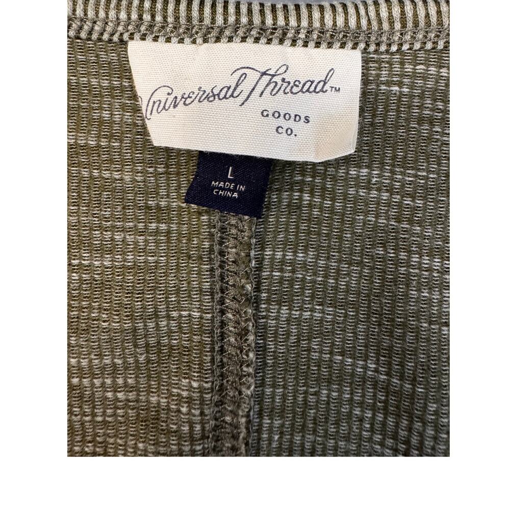 New Universal Thread Goods Ribbed "Fallcore" Blouse Large Green Time Capsule - Picture 6 of 6